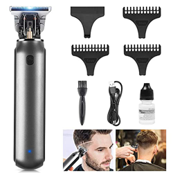 Maquinilla cortar pelo profesional,Maquina de afeitar barba hombre electrica,USB rápido recargable,Impermeable cuchillas T,Kit cortapelos hombres para en oferta