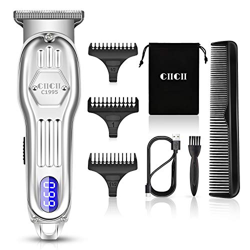 Cuchilla en T Maquina Cortar Pelo, CIICII Cortapelos Hombre Profesional Inalámbrico Batería, Cortadora de Pelo con USB, Recortador Pelo Barba Kit Fami precio