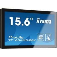 ProLite TF1634MC-B8X monitor pantalla táctil 39,6 cm (15.6") 1920 x 1080 Pixeles Multi-touch Multi-usuario Negro, Pantalla de gran formato