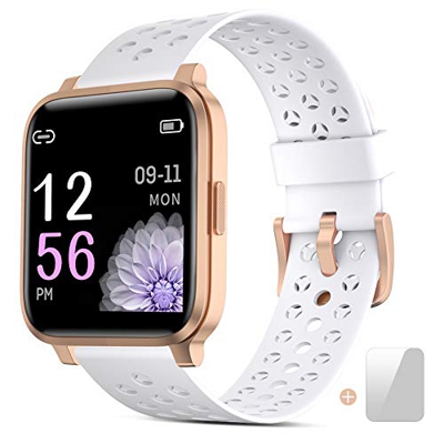 Smartwatch, Reloj Inteligente Impermeable IP68 Hombre Mujer con Pulsómetro,Cronómetros,Calorías,Monitor de Sueño,Podómetro Pulsera Actividad Inteligen