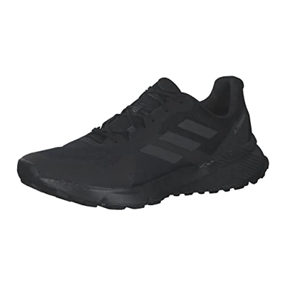 adidas Terrex SOULSTRIDE, Zapatillas de Trail Running Hombre, NEGBÁS/Carbon/GRISEI, 44 2/3 EU