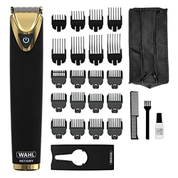 WAHL Cortadora de pelo y barba impermeable, acero inoxidable real, avanzado de litio de potencia para hombres, juego de aseo masculino, cabezal lavabl características