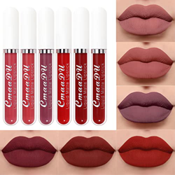 Líquido Pintalabios Traje, 6 PCS Mate Brillo Labial, Lápiz Labial Líquido de larga Duración Hidratante Impermeable, Maquillaje Profesional para Bálsam características