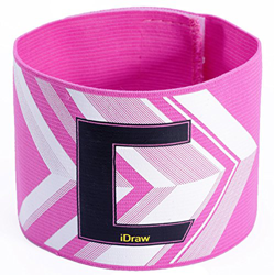 Bluelover Futbol los aficionados Flexible capitan de futbol brazalete ajustable C impresion brazalete-rosa características