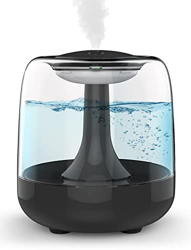 Humidificador Mini Ultrasónico 440ml USB Humidificadores de aire con luz nocturna colorida, apagado automático, 2 modos de niebla, súper silencioso (n en oferta