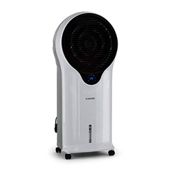 Klarstein Whirlwind - Enfriador de aire portátil, Ventilador refrescante, 3-EN-1: enfría ventila humidifica, 90W, 5,5L, Oscilador, Movilidad 360º, Asa en oferta