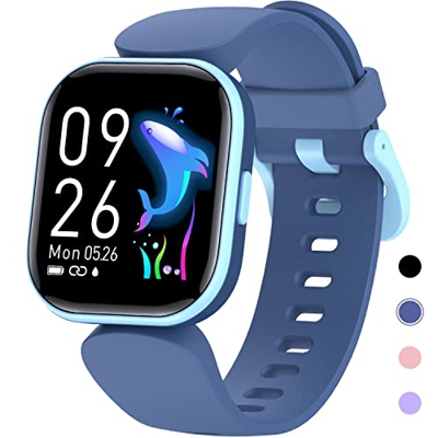 Pulsera Actividad Inteligente Reloj Inteligente Niños, 1.4" Impermeable IP68 Deportivo Smartwatch con 19 Modos Deportivos Podómetro Caloría Pulsómetro