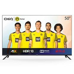 CHiQ U50H7LX Netflix Smart TV, 4K UHD, HDR10, Dolby Audio, CPU de Cuatro núcleos, Inalámbrico+Bluetooth, Netflix, Youtube, NetRange características