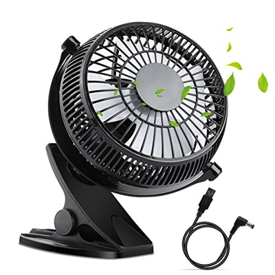 Enfriador de aire portátil, Gihikol aire acondicionado personal gira 360 ° grados, sin ruido, velocidad del viento de dos velocidades, adecuado para e