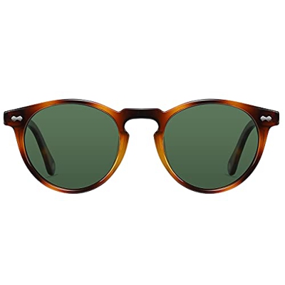 H HELMUT JUST Gafas De Sol Mujer Hombre Retro Redondas Polarizadas Conducir Tr90 Y Acetato HJ1011