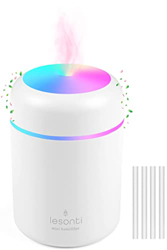 Humidificador Ultrasónico 300 ml – Silencioso, Portátil con LED Multicolor (filtros adicionales incluidos) en oferta