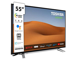 Toshiba TV 55UA2B63DG 4K HDR Smart TV Android de 55" Ultra HD (3840 x 2160), Chromecast y Google Assistant Integrados características