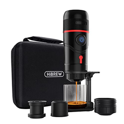 HiBREW H4- Cafetera portátil para coche DC12 V, cafetera Expresso cafetera expreso en cápsulas de café en polvo Perfecto para Coche y Camping, Compati en oferta