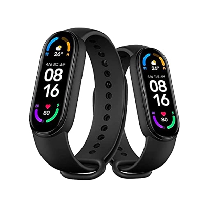 Xiaomi Mi Band 6 Fitness Tracker, 30 Modos de Actividad Deportivos, Reloj Inteligente Impermeable con batería de 14 días (versión Global) Negro