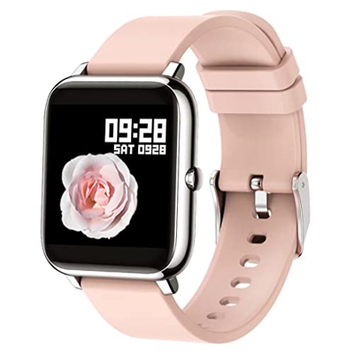 Popglory Reloj Inteligente Mujer, Smartwatch con Oxígeno Sanguíneo Presión Arterial Frecuencia Cardíaca, Pulsera Actividad Impermeable IP67 para Hombr