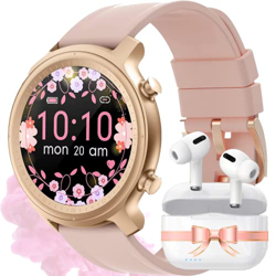 [Auriculares DE Regalo] Smartwatch Mujer Reloj Recibir y contestar Llamadas, Fitness rastreador Smartwatch de 1,28'' Impermeable Monitor Sueño Podómet precio