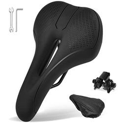 Sillin Bicicleta Montaña,VOTUKU Sillín de Bicicleta Asiento de Bicicleta Ergonómico de Repuesto para Bicicletas demontaña (Negro1) precio