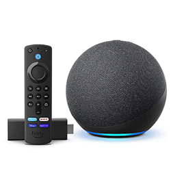 Echo (4.ª generación) + Fire TV Stick (incluye controles del TV) en oferta