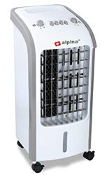 alpina Air Cooler – Refrigerador de aire – Humidificador – con 2 elementos de refrigeración – 3 modos de ventilación – hasta 270 m3 – blanco en oferta