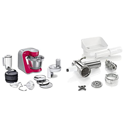 Bosch Hogar MUM58420 CreationLine Robot de cocina, 1000 W + MUZ5FW1 Accesorio para picadora de carne eléctrica, para Robot de Cocina MUM5, plástico y  en oferta