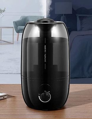 Humidificador, humidificador de niebla fría, dura hasta 28 horas con funcionamiento silencioso, apagado automático, humidificador sin filtro para ofic