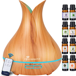 Diffuserlove Humidificador Difusor de Aceites Esenciales Control Remoto Difusor de Aromas Ultrasónico Aceites Esenciales Humificador de Niebla Silenci precio