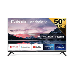 Caixun EC50S1A 4K UHD Television Android 9.0, Smart TV de 50'', HDR 10, DAZN, Bluetooth, Youtube, Netflix, Prime Video, WiFi, Sintonizador Triple, Pro precio