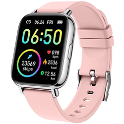 Smartwatch, 1.69" Reloj Inteligente Mujer Impermeable IP68 Pulsera Actividad 24 Modos Deporte con Pulsómetro Monitor de Sueño Monitores Actividad Cron características