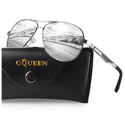 GQUEEN Gafas de Sol Hombre Polarizadas Clásico Aviador Piloto Protección UV400 Retro Gafas de Sol Mujer Metal en oferta