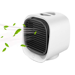 ZTGL Aire Acondicionado Portatil sin Tubo Exterior, Mini Climatizador USB, Purificador y Humidificador 3 en 1, Ventilador de Escritorio con Luz Noctur características