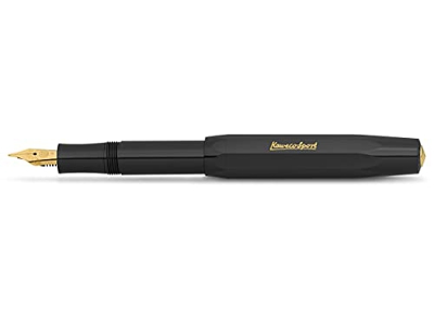 Kaweco Classic Sport Pluma estilográfica con plumín de acero chapado en oro de 23 quilates y punta de iridio para cartuchos de tinta I Kaweco Sport es