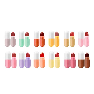 Ranana Set de pintalabios Mini lápiz Labial Mate fácil de Colorear 8 o 12 Colores Tinte Labial Sedoso fácil de aplicar Set de Regalo de Maquillaje por