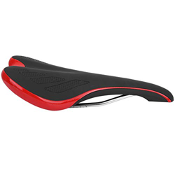 Uxsiya Asiento de Bicicleta de Carretera, Sillín de Bicicleta de Cuero PU Cómodo para Bicicletas de Montaña E Híbridas(Negro y Rojo) precio