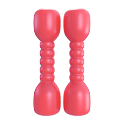 areclern Children Dumbbells Useful Convenient Plastic Dumbbells Comfortable Grip for Gifts Red características
