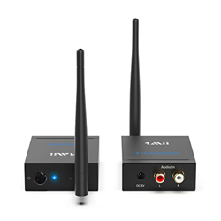 1Mii Transmisor Receptor Inalámbrico Audio Set, 2,4 GHz Wireless Transmitter and Receiver Audio Largo Alcance 100m, Salida/Entrada RCA para Música HiF precio