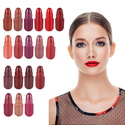 Juego de pintalabios minipíldora de 18 Colores - Pintalabios Cap-sules 18 Colores | Lápiz Labial Mate de Terciopelo Multicolor, lápiz Labial portátil  en oferta