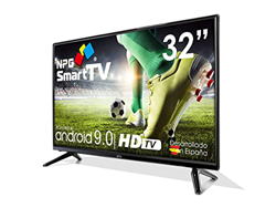 NPG Smart TV S430L32H HD Android 9.0 + Auriculares HP200, Bluetooth, WiFi, Quad Core en oferta