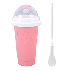 Slushie Maker Cup, Quick Smoothies Cup Quick Frozen Milk Shake Ice Cream Maker(Rosa) precio