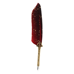 minifinker Pluma de Ave, Pluma de Estilo Exquisito Que Suaviza la Escritura Estilo Vintage para el Hogar para la Oficina para la Escuela(Rojo) en oferta