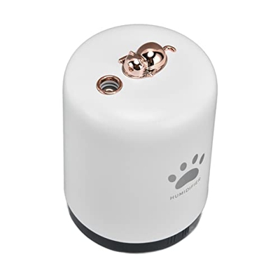 KUIDAMOS Mini Humidificador, 81 X 81 X 120 Mm / 3,19 X 3,19 X 4,72 Pulg. Humidificadores para Automóvil con Función de Luz Nocturna para Automóvil de 