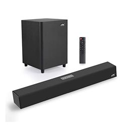 EODUDO-S Barra de Sonido 10 0W TV Barra de Sonido 2.1 Altavoz Bluetooth 5.0 Sistema de Cine en casa 3D Control Remoto de Barra de Sonido Envolvente co precio