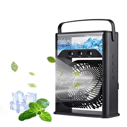 WENJIA Ventilador de aire acondicionado portátil 3 en 1 multifuncional Ventilador enfriador de agua Humidificador de aire 7 colores Luz nocturna Venti precio