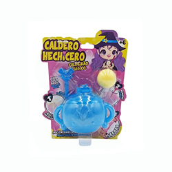 Bizak Caldero Hechicero, fabrica tu propia poción de slime, incluye caldero, bola de slime, recipiente, varita para revolver y 2 bolsas de decoración, características