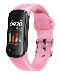 HUAKUA Pulsera Actividad Inteligente Impermeable IP68 con Pulsómetro, Monitor de Actividad Deportiva, Reloj Deportivo con Podómetro (Rosa) en oferta