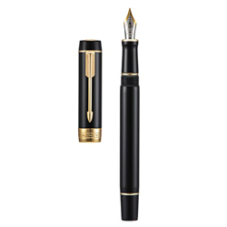 Jinhao 100 mini pluma estilográfica clásica doblada punta dorada, celuloide negro, caligrafía de tamaño fino a ancho, con estuche de metal en oferta