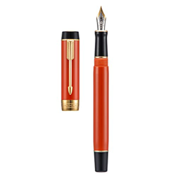 Jinhao 100 Mini Classic Pluma Estilográfica Naranja Celuloide, Pluma Mediana con Convertidor y Estuche de Metal precio