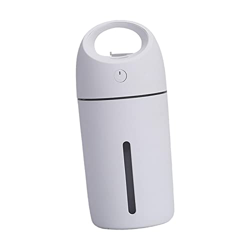 perfk Humidificador de aire portátil de 280ml, purificador de niebla fría USB silencioso, 2 modos de niebla, apagado automático, luz nocturna para ofi precio