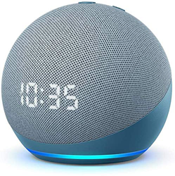 Echo Dot (4ª generación) | Altavoz inteligente con reloj y Alexa (azul) características