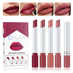 Lipstick de 4 Colores Brillo de Labios mate Pintalabios mate Larga Duracion Velvet Lip Gloss Set Taza Antiadherente Lápiz Labial Impermeable sin Decol precio