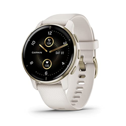 Garmin Venu 2 Plus Reloj Inteligente Pantalla AMOLED, Adultos Unisex, Beige Light Gold en oferta